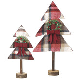 Large tartan fabric tree